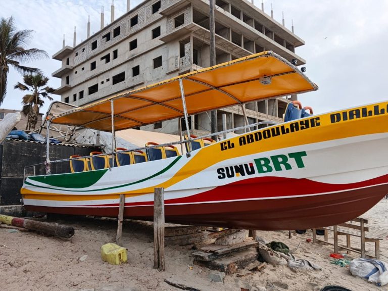 TourVessels unsinkable fiberglass commercial open tourboat on the water — spacious seating and sunroof. Available 10m to 25m. 